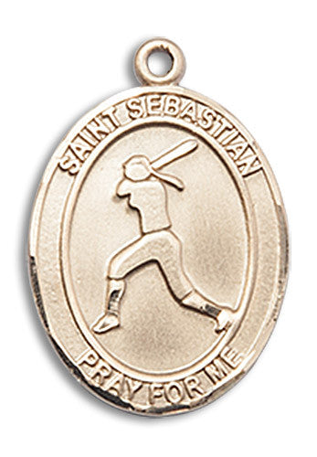 Extel Medium 14kt Gold Filled St. Sebastian Softball Medal