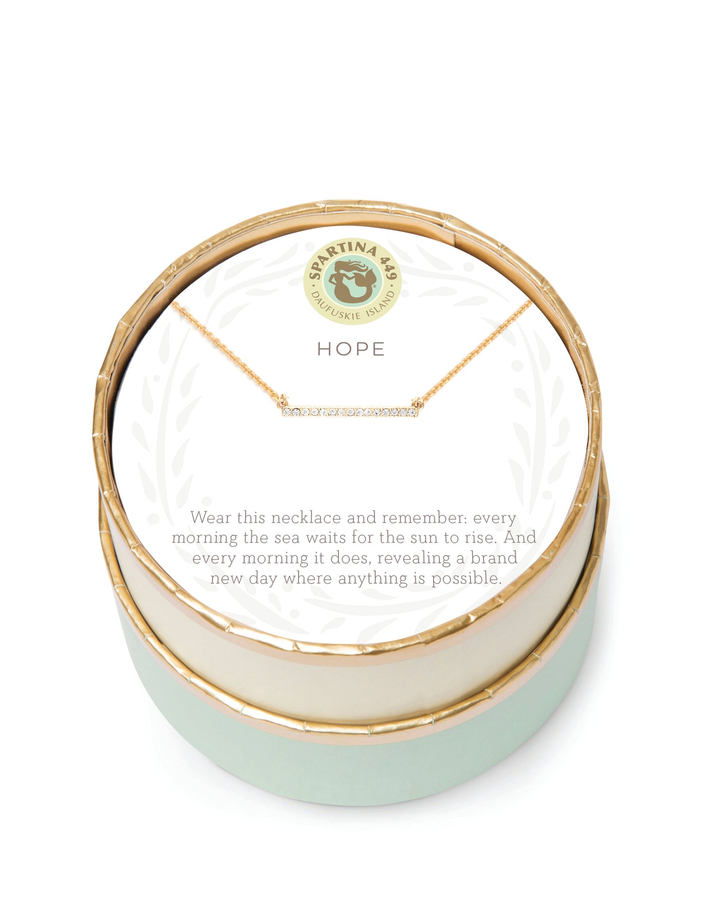 Spartina Sea La Vie Hope Necklace Gem Bar Pendant Gift