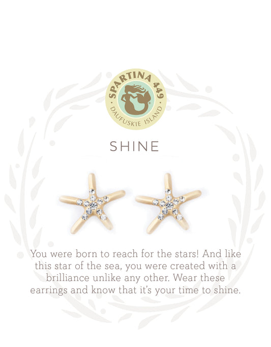 Spartina Sea La Vie Shine Stud Earrings with Starfish Charm