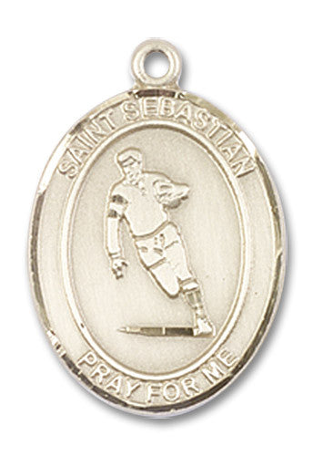Extel Medium 14kt Gold Filled St. Sebastian Rugby Medal Pendant