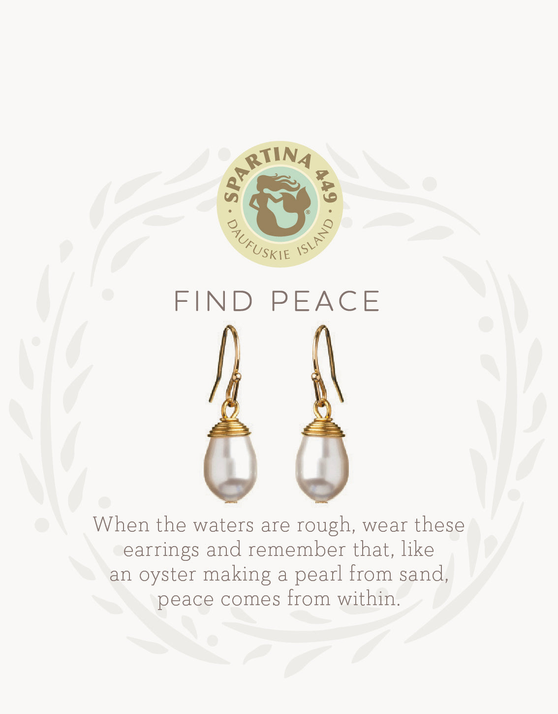 Spartina Sea La Vie Find Peace Drop Earrings for Serenity