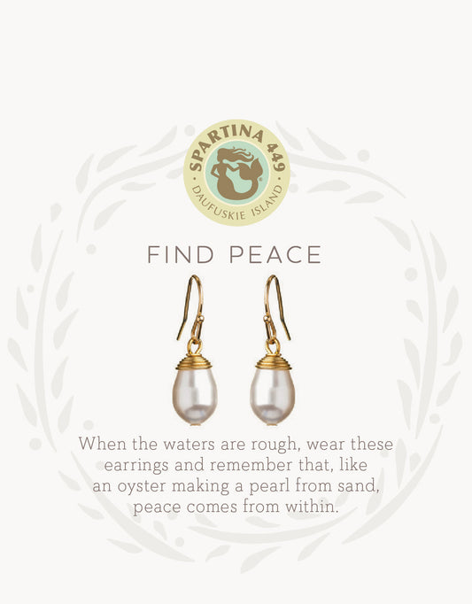 Spartina Sea La Vie Find Peace Drop Earrings for Serenity