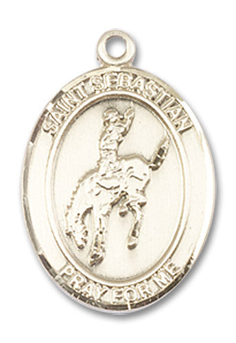 Extel Medium 14kt Gold Filled St. Sebastian Medal Pendant Necklace