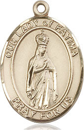 Extel Medium Oval 14kt Gold Filled Our Lady Pendant with Chain