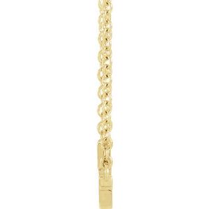 Extel Small 14K Yellow Gold Womens Religious Sideways Cross Necklace