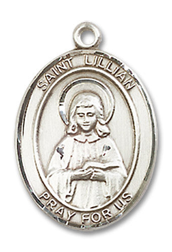 Extel Medium Oval Sterling Silver St. Lillian Medal, Made in USA