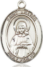 Extel Medium Oval Sterling Silver St. Lillian Medal, Made in USA