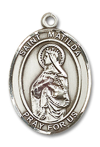 Extel Medium Oval Sterling Silver St. Matilda Medal, Made in USA