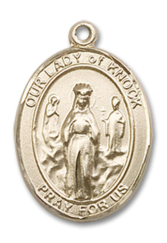 Extel Medium Oval 14kt Gold Filled Our Lady of Knock Medal