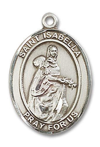 Extel Medium Oval Sterling Silver St. Isabella of Portugal Medal, Made in USA