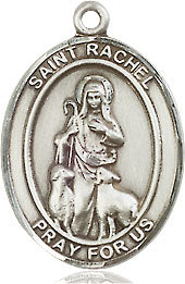 Extel Medium Oval Sterling Silver St. Rachel Medal, Made in USA