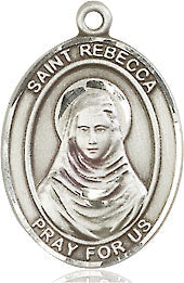 Extel Medium Oval Sterling Silver St. Rebecca Medal, Made in USA