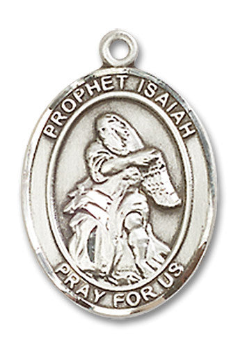 Extel Medium Oval Sterling Silver St. Isaiah Medal, Made in USA