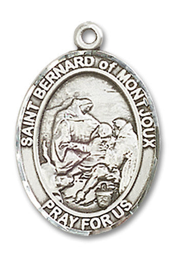 Extel Medium Oval Sterling Silver St. Bernard of Montjoux Medal, Made in USA