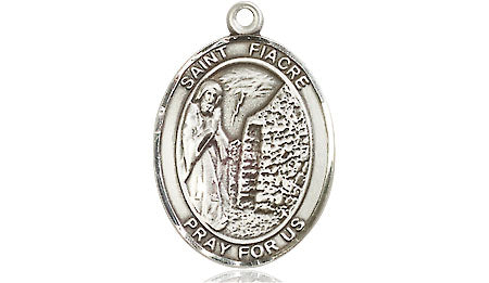 Extel Medium Oval Pewter St. Fiacre Medal, Made in USA