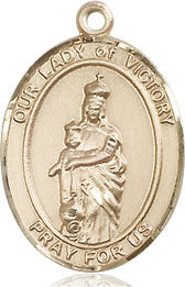 Extel Medium Oval 14kt Gold Filled Our Lady Pendant with 18 Chain