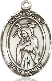 Extel Medium Oval Sterling Silver St. Regina Medal, Made in USA