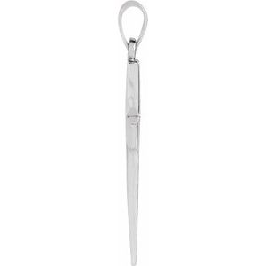 Extel Medium Sterling Silver Mens Womens Religious Cross Pendant Charm Made in USA