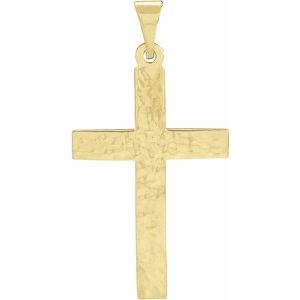 Extel Medium 10K Yellow Gold Religious Cross Pendant Charm