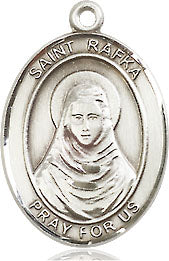 Extel Medium Oval Sterling Silver St. Rafka Medal, Made in USA