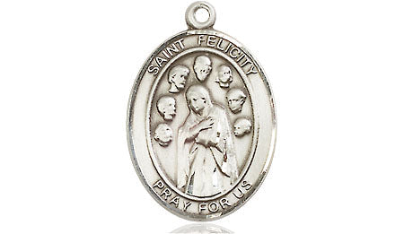 Extel Medium Oval Pewter St. Felicity Medal, Made in USA