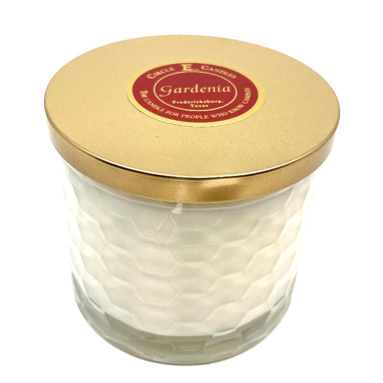 Circle E Candles, Gardenia Scent, Medium Size Jar Candle, 17oz, 2 Wicks