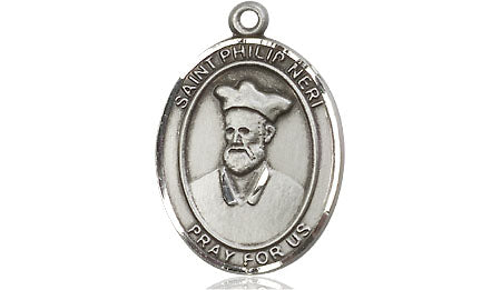 Extel Medium Oval Pewter St. Philip Neri Medal, Made in USA