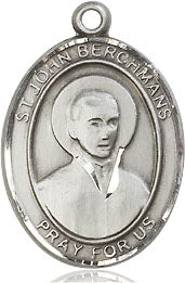 Extel Medium Oval Pewter St. John Berchmans Medal, Made in USA