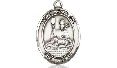 Extel Medium Oval Pewter St. Honorius Medal, Made in USA
