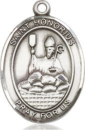 Extel Medium Oval Pewter St. Honorius Medal, Made in USA