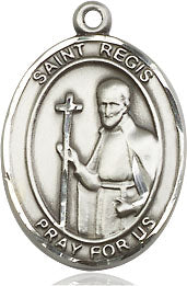 Extel Medium Oval Sterling Silver St. Regis Medal, Made in USA