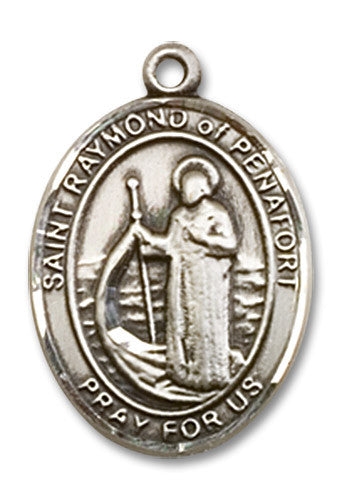 Extel Medium Oval Sterling Silver St. Raymond of Penafort Medal, Made in USA
