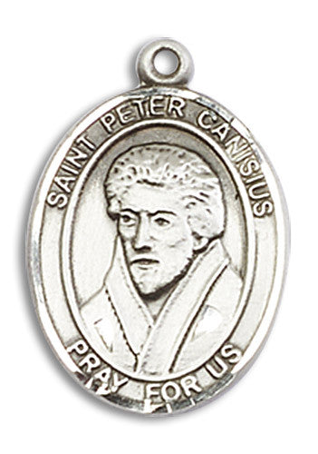 Extel Medium Oval Sterling Silver St. Peter Canisius Medal, Made in USA