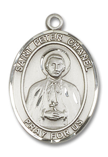 Extel Medium Oval Sterling Silver St. Peter Chanel Medal, Made in USA