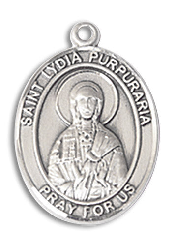 Extel Medium Oval Sterling Silver St. Lydia Purpuraria Medal, Made in USA