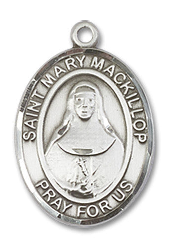 Extel Medium Oval Sterling Silver St. Mary Mackillop Medal, Made in USA