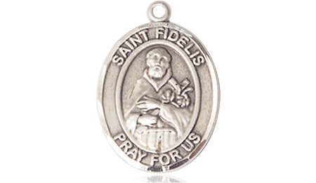 Extel Medium Oval Pewter St. Fidelis Medal, Made in USA