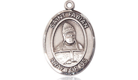 Extel Medium Oval Pewter St. Fabian Medal, Made in USA