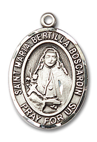 Extel Medium Oval Sterling Silver St. Maria Bertilla Boscardin Medal, Made in USA