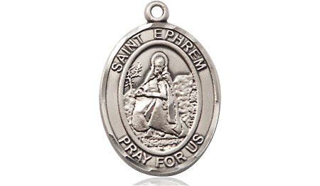 Extel Medium Oval Pewter St. Ephrem Medal, Made in USA