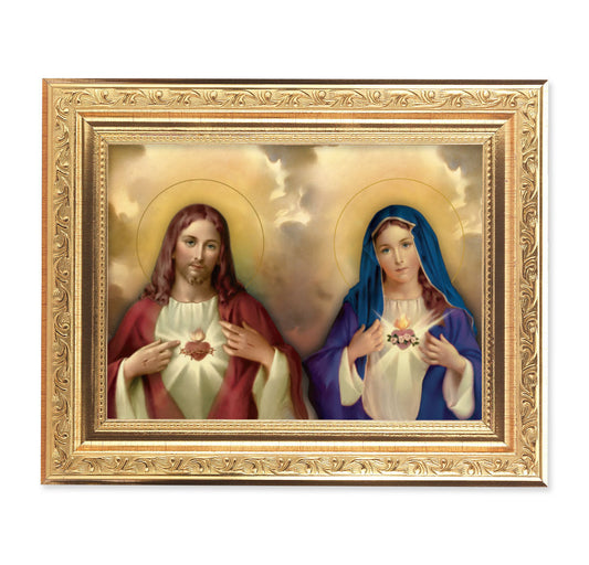 The Sacred Hearts Picture Framed Wall Art Decor Medium