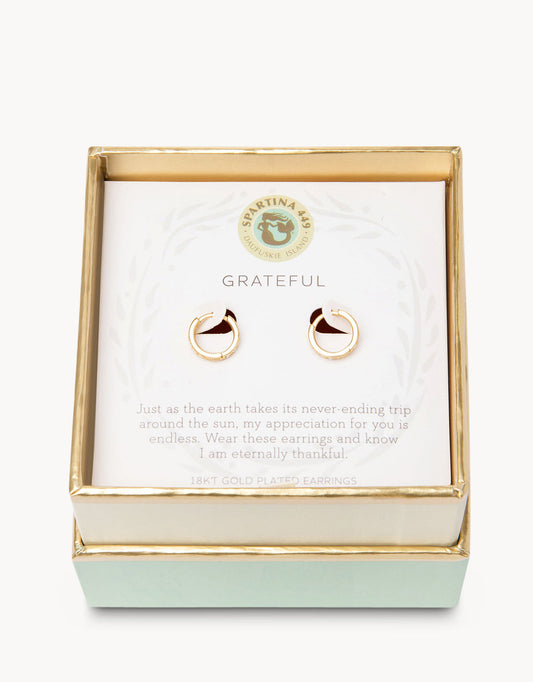 Spartina Sea La Vie Hoop Earrings Grateful Ring Charm