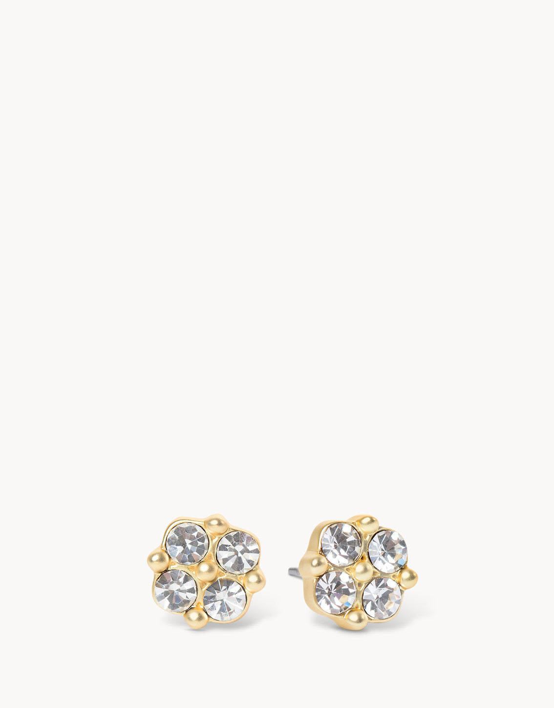 Spartina Sea La Vie Stud Earrings Blessed Crystal Clover