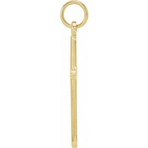 Extel Medium 14K Yellow Gold Mens Womens Religious Cross Pendant