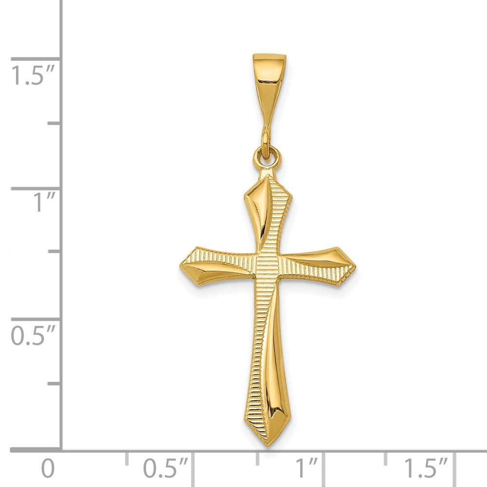 Extel Large 14k Gold Passion Cross Pendant, Made in USA
