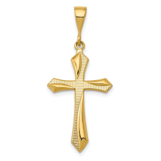 Extel Large 14k Gold Passion Cross Pendant, Made in USA