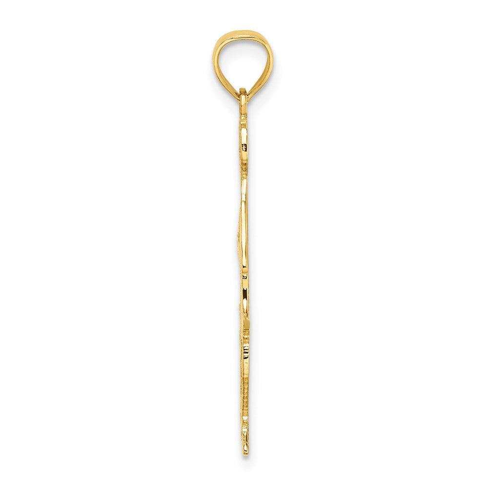 Extel Large 14k Gold Cheerleader Charm Made in USA