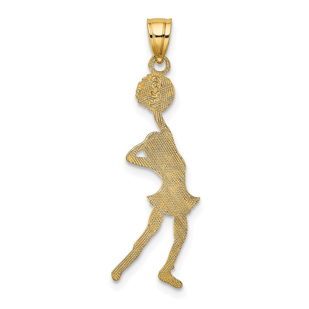 Extel Large 14k Gold Cheerleader Charm Made in USA