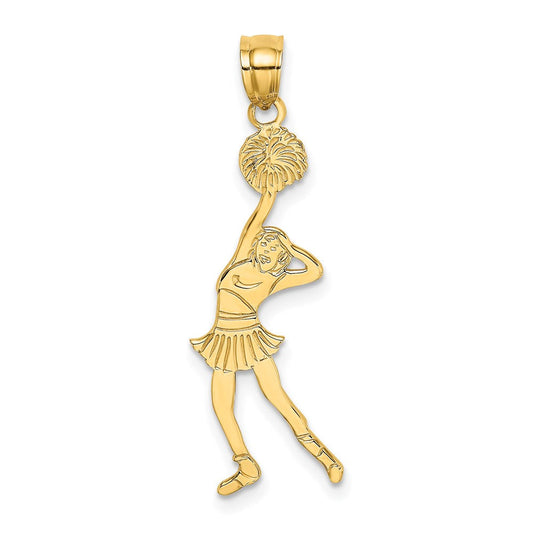 Extel Large 14k Gold Cheerleader Charm Made in USA