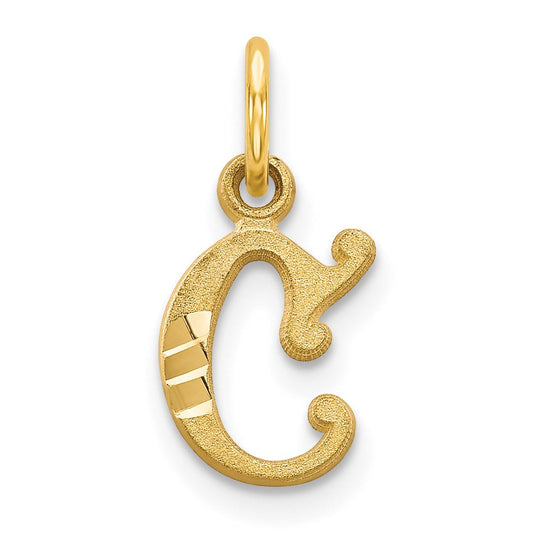 Extel Medium 14k Gold Initial C Charm Made in USA